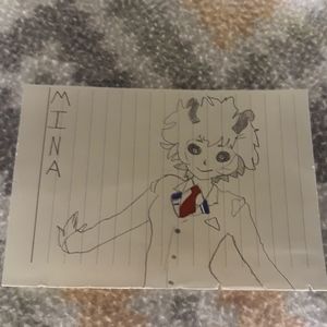 A drawing of a mha character